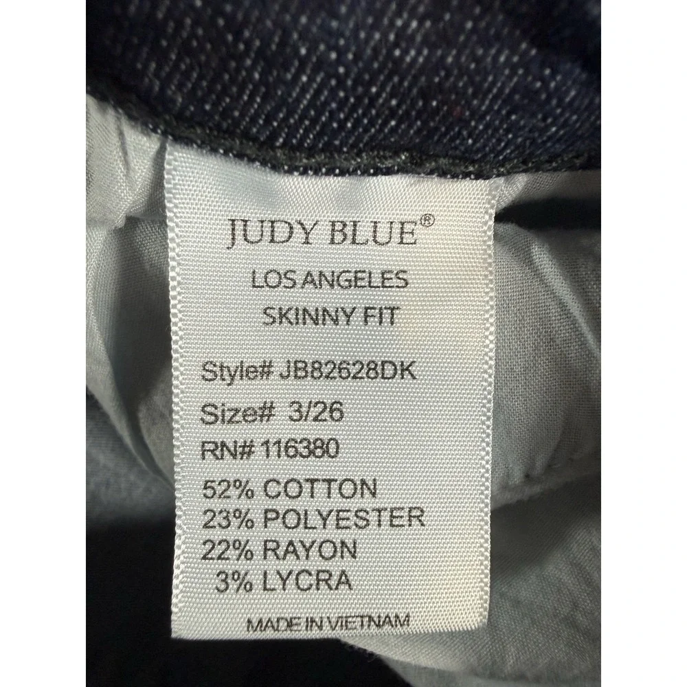 Judy Blue Jeans‎ Womens 3/26 Blue Denim Skinny Fit Dark Wash